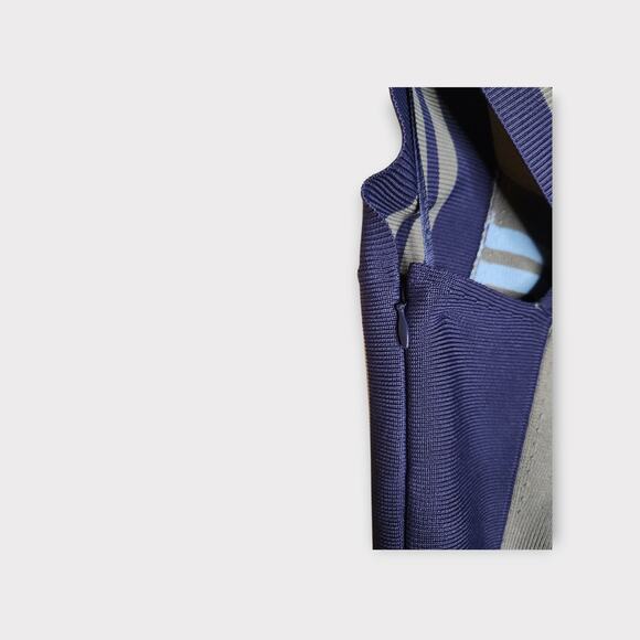 NEW Maeve Womens Sporty Stripe Mini Dress Blue Green M Bodycon Y2K Retro Glam - Picture 11 of 13